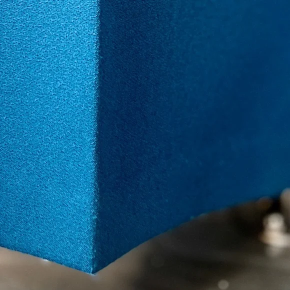 Safiyaa Turquoise Blue Wide Leg Trousers Size 6 38 UK 10 Stretch Flat Front Pant - Picture 13 of 17